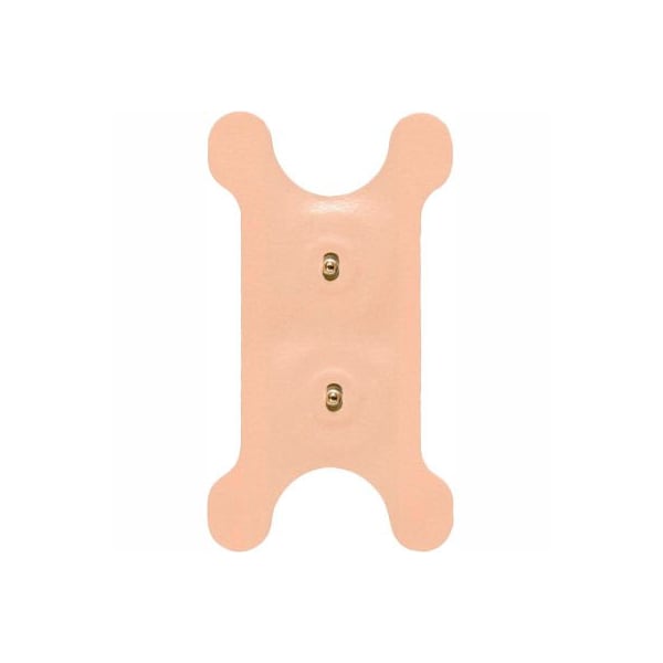 Fabrication Enterprises Freedom-Stim Dysphagia Electrodes with Snaps, Tan Foam, 2" x 3.5" Butterfly, 100/Pack 13-1273-100 - main
